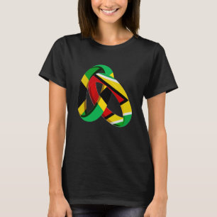 T-shirt Jamaïque Drapeau Guyana Grown Ring Mariage Mariage