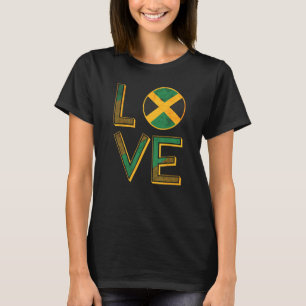 T-shirt Jamaïque Drapeau Jamaïcain Amour Fan