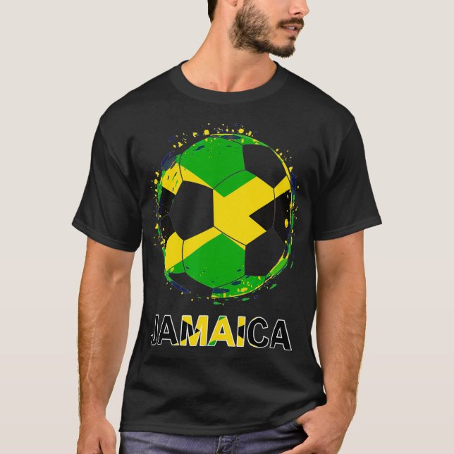 T-shirt Jamaïque Drapeau Jersey Supporter équipe de footba (Devant)