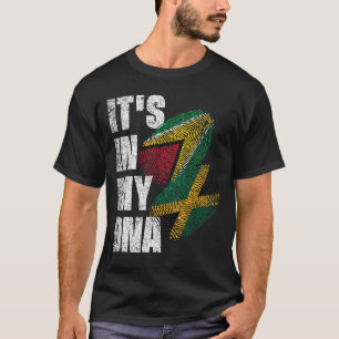 T-shirt Jamaïque Et Guyane Mélangent L'ADN Patrimoine Du D