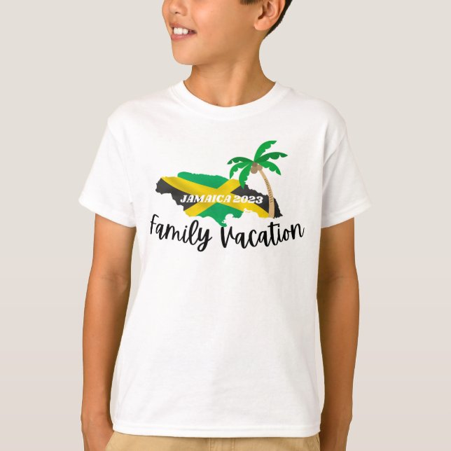 T-shirt Jamaïque Famille Vacances (Devant)