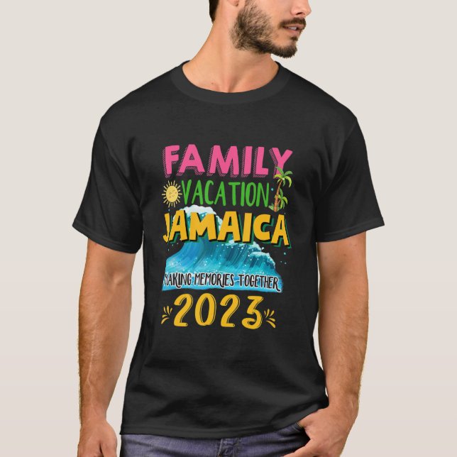T-shirt Jamaïque Famille Vacances 2023 Famille Corresponda (Devant)