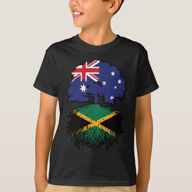 T-shirt Jamaïque Jamaïcaine Australie racine arbre (Devant)