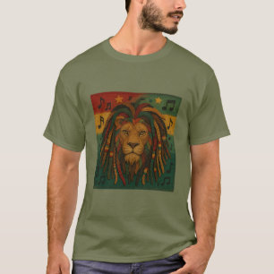 T-shirt Jamaïque moderne Rasta Lion