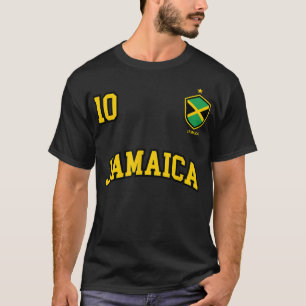 T-shirt Jamaïque Numéro 10 Équipe de Football Sports Drap