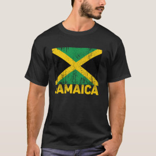 T-shirt Jamaïque Retro Vintage Aquarelles Drapeau jamaïcai
