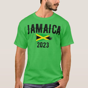T-shirt Jamaïque Souvenir 2023 Voyage Drapeau Design