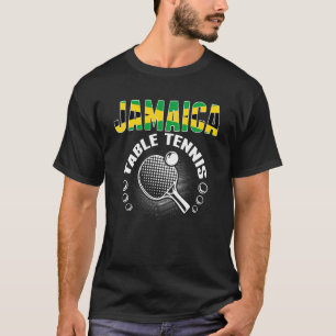 T-shirt Jamaïque Tennis de table soutien Jamaïcain Ping Po