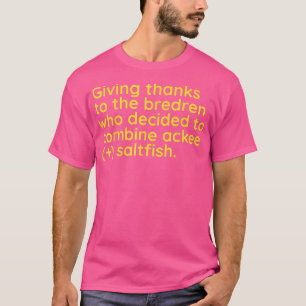 T-shirt Jamaïque Thanksgiving Je suis reconnaissant pour A