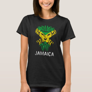 T-shirt Jamaïque Tropical Lion Head Fière Racines Jamaïcai