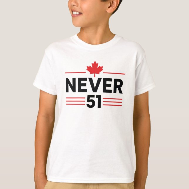 T-shirt Jamais 51 Drapeau d'État Canada - Fier et patrioti (Devant)