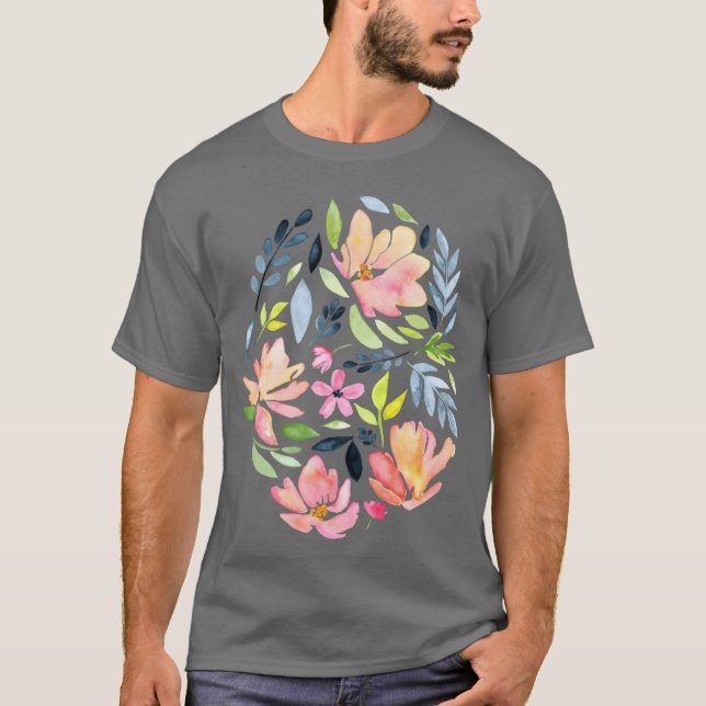 T-shirt Jamais assez de fleurs drôle (Devant)
