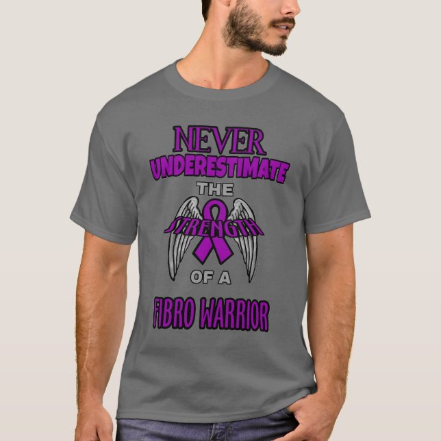 T-shirt Jamais… guerrier fibro (Devant)