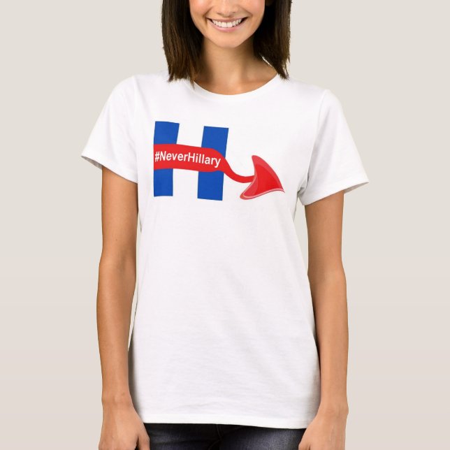 T-shirt jamais Hillary (Devant)