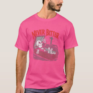 T-shirt Jamais Mieux Skull Skeleton Dans L'Hallowee De Cof