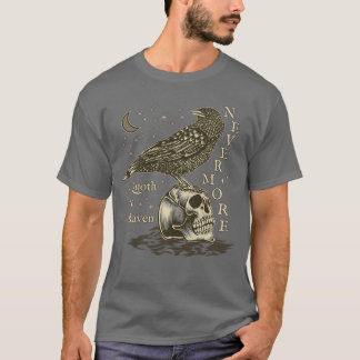 T-shirt Jamais plus Corbeau Edgar Allan Poe Académie sombr