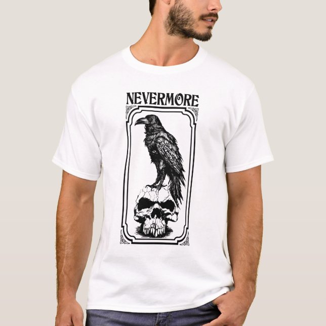 T-shirt Jamais plus | Edgar Allan Poe - Le Corbeau (Devant)