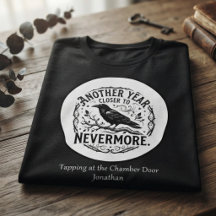 Jamais plus silhouette noire Corbeau Anniversaire