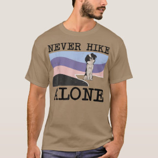 T-shirt Jamais randonnée seule Chien Chin Japonais Randonn