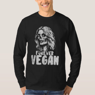 T-shirt Jamais Vegan Cool Crâne à sucre Crâne végétarien n