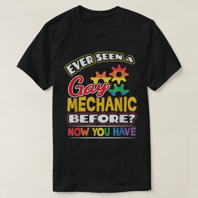 T-shirt Jamais Vu Un Mécanicien Gay Avant (Design devant)