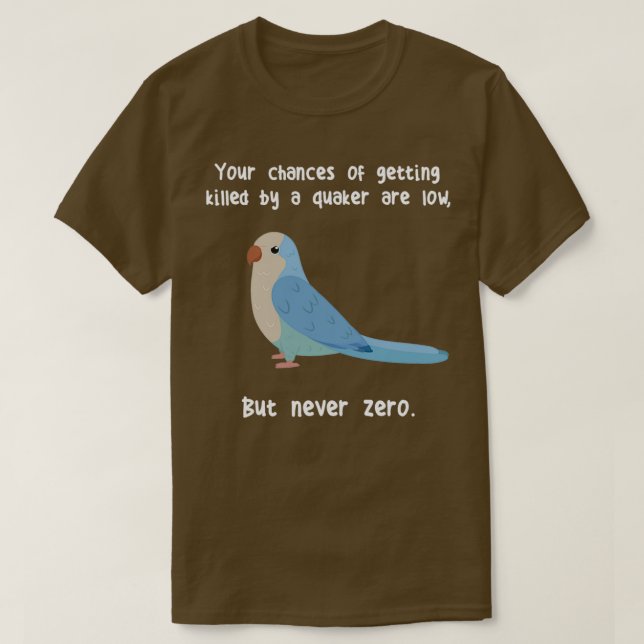 T-shirt Jamais Zero Quaker Parrot (Design devant)