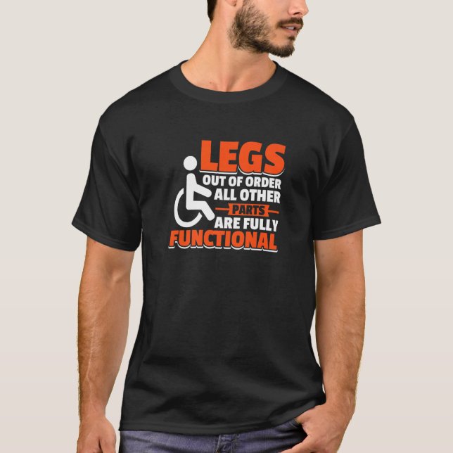 T-shirt Jambes hors commande Handicap désactivé (Devant)