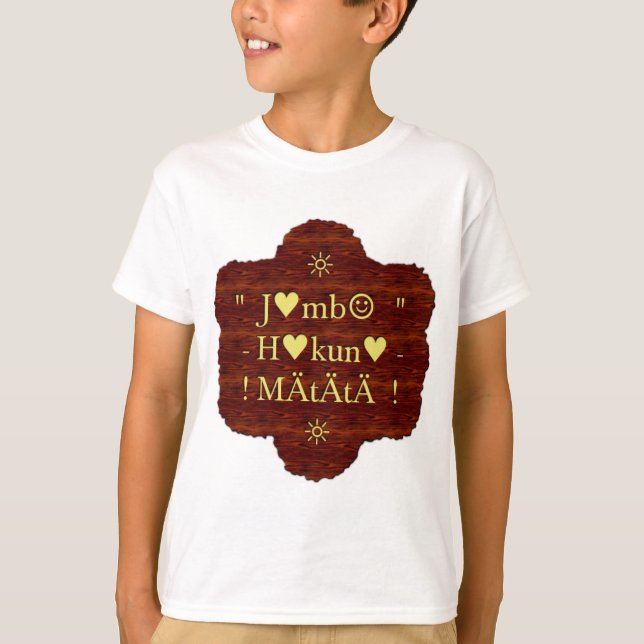 T-shirt Jambo Hakuna Matata : Art africain Imprimer/Graphi (Devant)