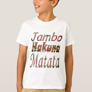 T-shirt Jambo Hakuna Matata Art Vintage africain Imprimer