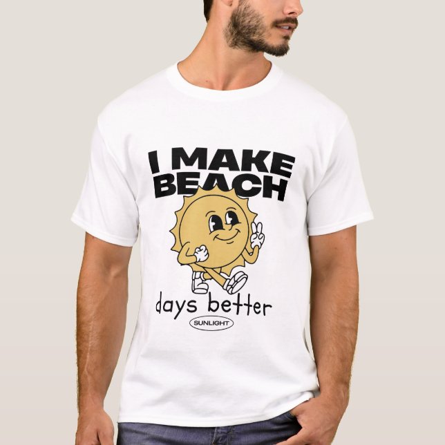 T-shirt J'améliore les jours de plage (Devant)