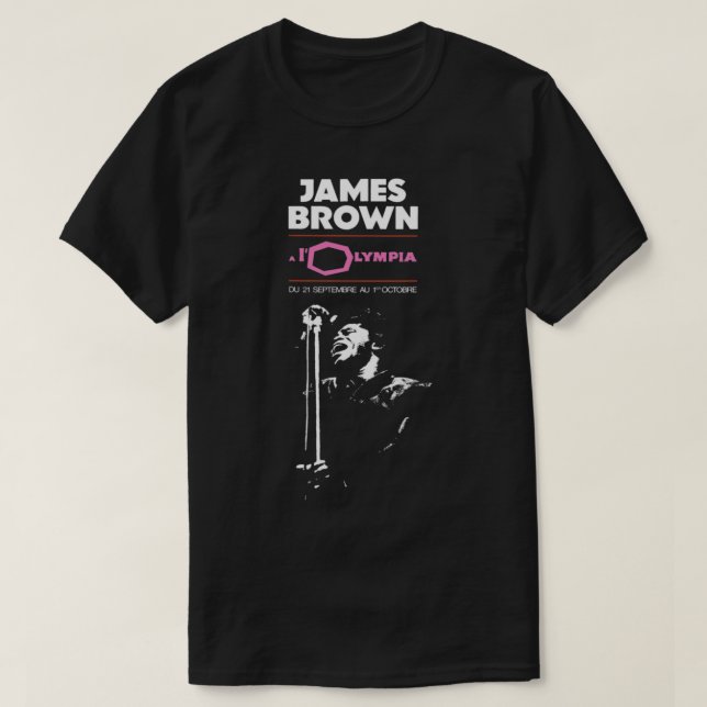 T-shirt James Brown - Paris Concert - Godfather of Soul Es (Design devant)