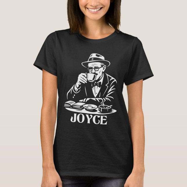 T-Shirt James Joyce Café Rétro Lecteur (Devant)
