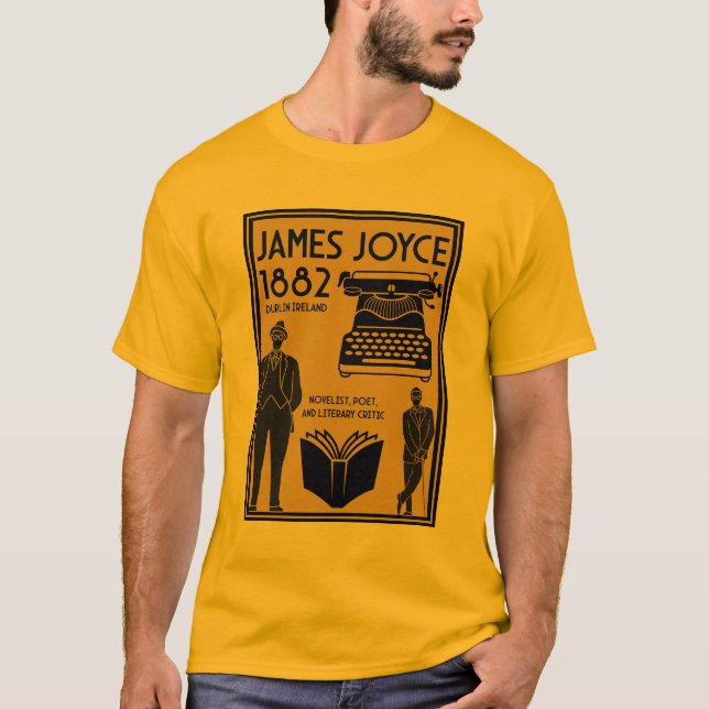 T-shirt James Joyce Dublin Irlande (Devant)