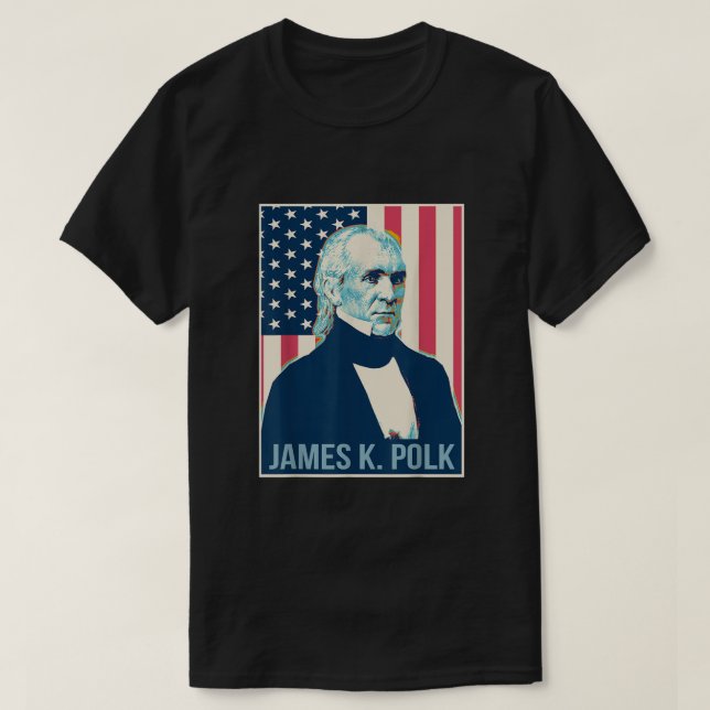 T-shirt James K Polk, président des États-Unis (Design devant)