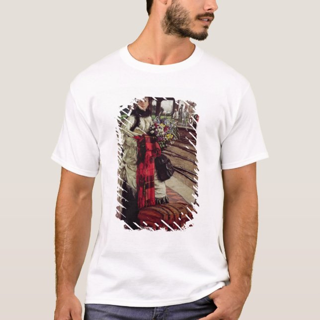 T-shirt James Tissot | attendant à la station (Devant)