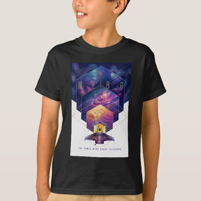 T-shirt James Webb télescope spatial Illustration Art (Devant)