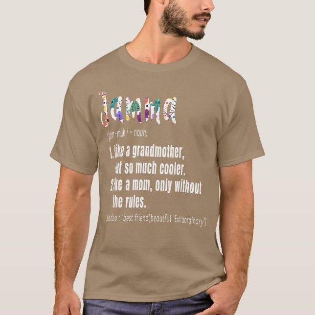 T-shirt Jamma Definition Mothers Day Birthday gift Grandmo (Devant)