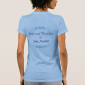 T-shirt Jane Austen - Pride and Prejudice - Reading (blue) (Dos)