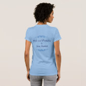 T-shirt Jane Austen - Pride and Prejudice - Reading (blue) (Dos entier)