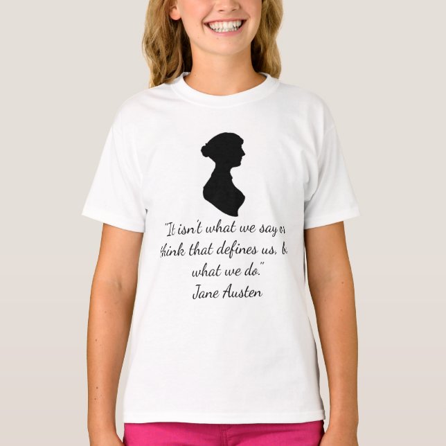 T-shirt Jane Austen quote (Devant)