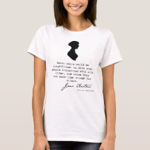 Jane Austen silhouette et citation de livre,