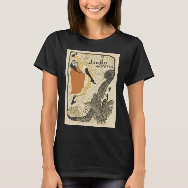 T-shirt Jane Avril de la danseuse Art nouveau par Toulouse (Devant)