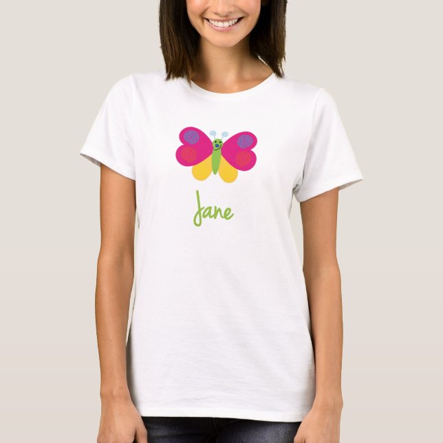 T-shirt Jane le papillon (Devant)
