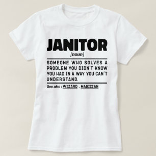 T-shirt Janitor Noun Cool du nettoyeur pour gardien de l'é