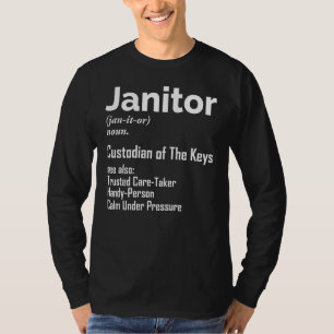 T-shirt Janitor Noun Définition Gestionnaire d'installatio