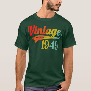 T-shirt Janvier 1949 Anniversaire Vintage Janvier 1949 Mag