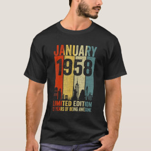T-shirt Janvier 1958  65 Ans De Superbe