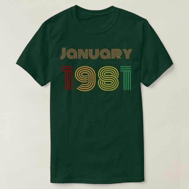 T-shirt Janvier 1981 Conception (Design devant)