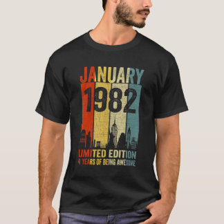 T-shirt Janvier 1982 41 Ans D'Être Impressionnant