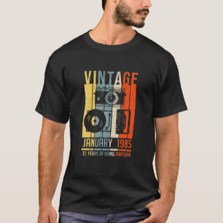 T-shirt Janvier 1985 37 Année Anniversaire 1985 Cadeau